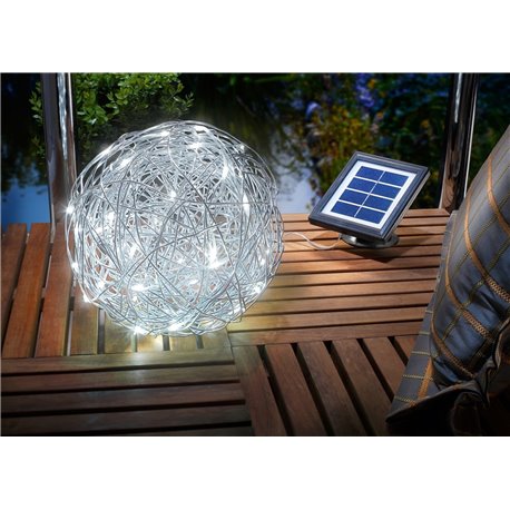 Solární osvětlení Alu Wireball, 10000 K Esotec